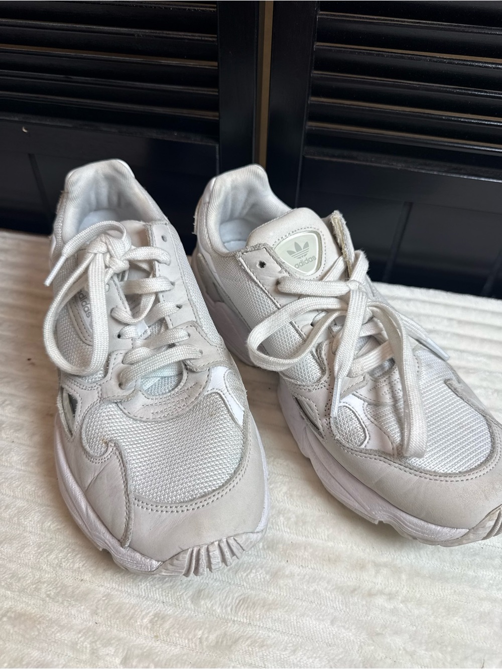 adidas Women’s White Mesh & Leather Runner Sneakers